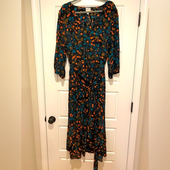 Ava & Viv Dresses & Skirts - Floral faux wrap high low dress. Size 2x